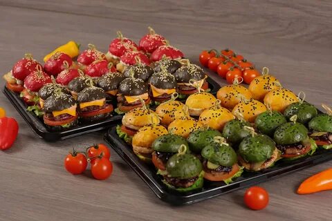 Мини гамбургеры для фуршета