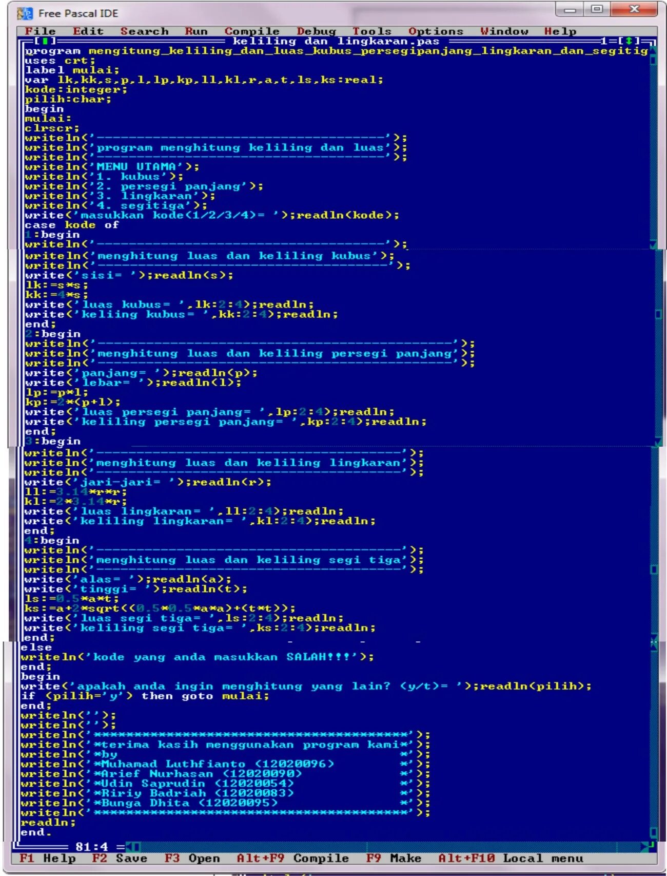 Case в Паскале. Кейс оф Паскаль. Case Turbo Pascal. Case menu Pascal. Pascal версия