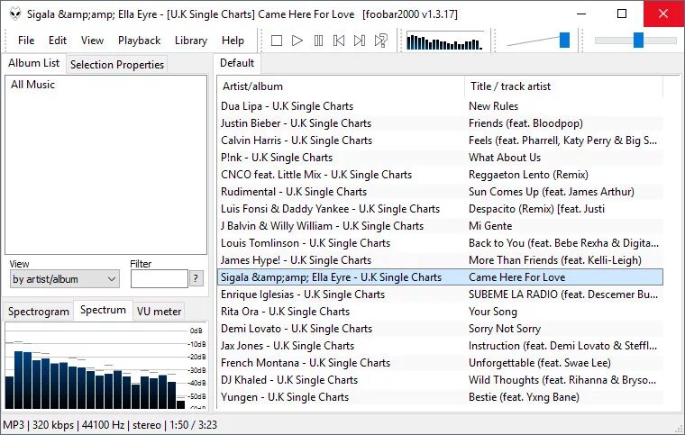 Music charts single script