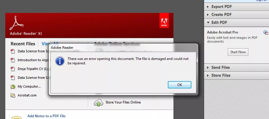 Ошибка пдф. Открытые pdf файлы. Ошибка открытия файла. Ошибка Adobe Reader.