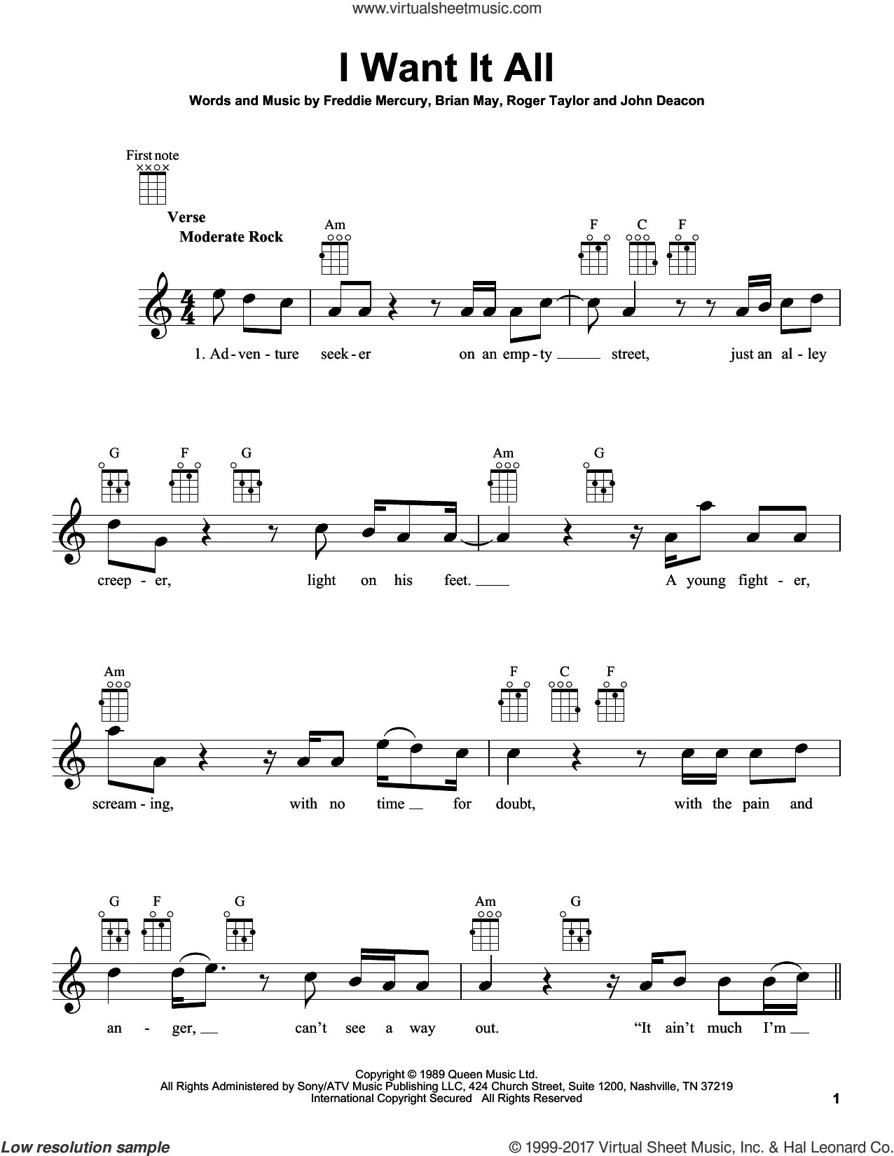 Queen i want it all. Квин на укулеле. i want it that way ноты. i want in all clean на укулеле.
