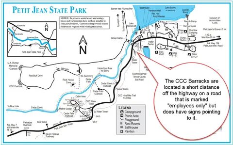 Petit jean campground map