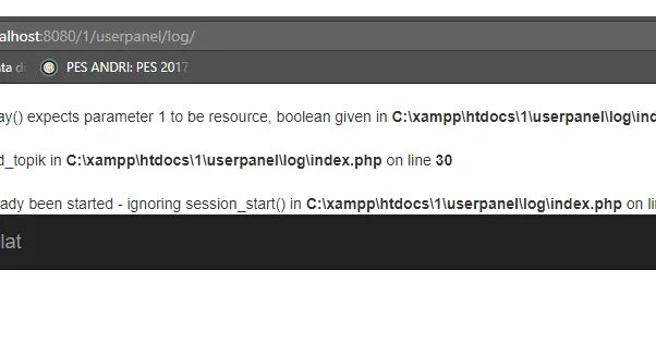 Expects parameter 1 to be array. Userpanel php. warning mysqli_fetch_array expects parameter 1 to be mysqli_result, boolean given in. warning: undefined array key &quot;active&quot; in. warning: undefined array key &quot;id_t&quot;.
