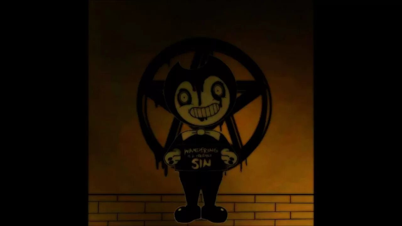 Wandering is a terrible sin bendy пентаграмма. Бенди с табличкой. Бенди wandering is a terrible sin. Блуждание страшный грех. Бенди terrible sin.