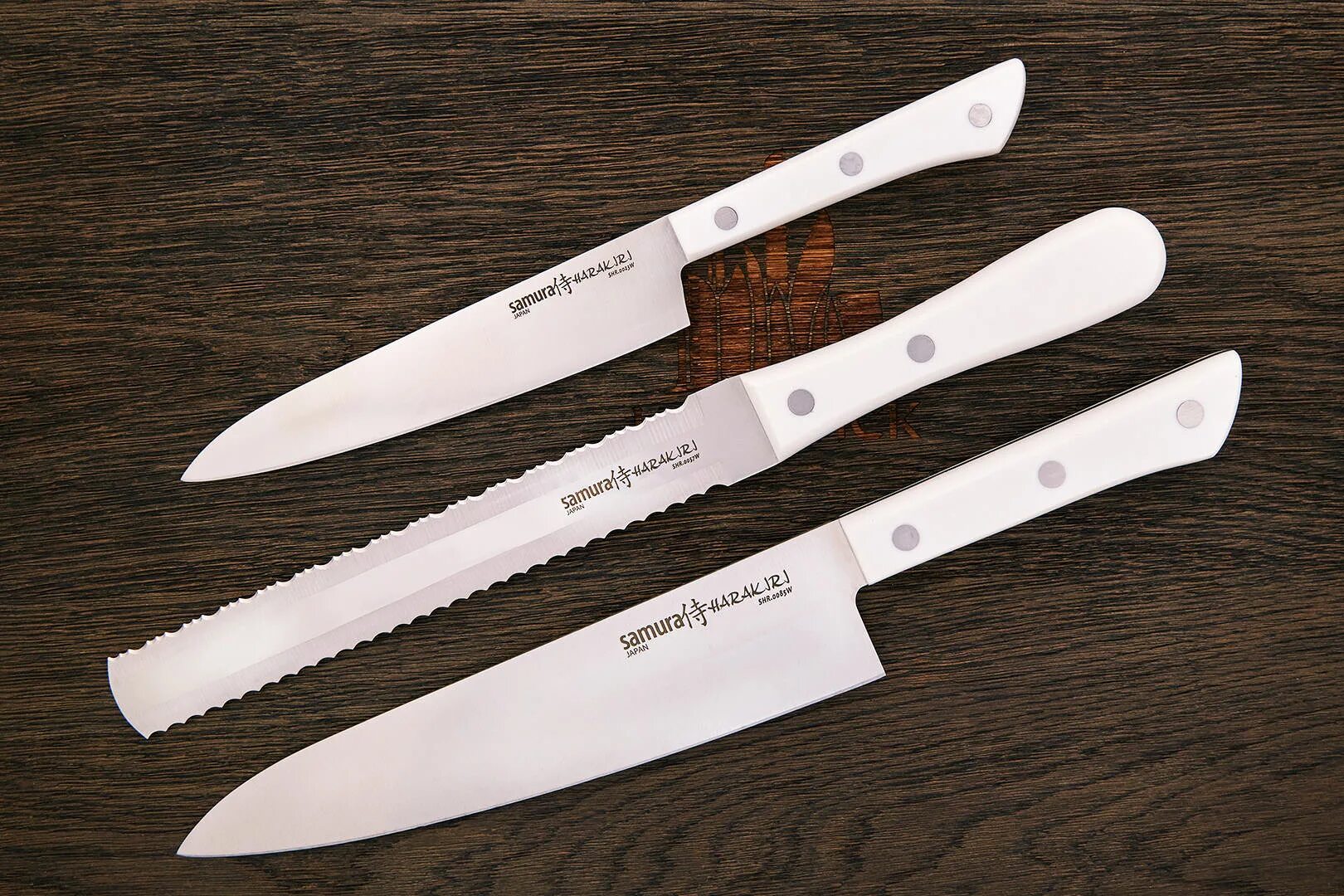 Набор ножей aus 8. Samura harakiri shr-0230w. ножинск магазин ножей новосибирск.
