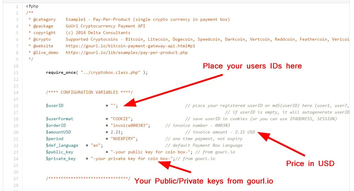 Php скрипт Bitcoin. Script example. Что такое user ID. Php payment Page script. Your user id