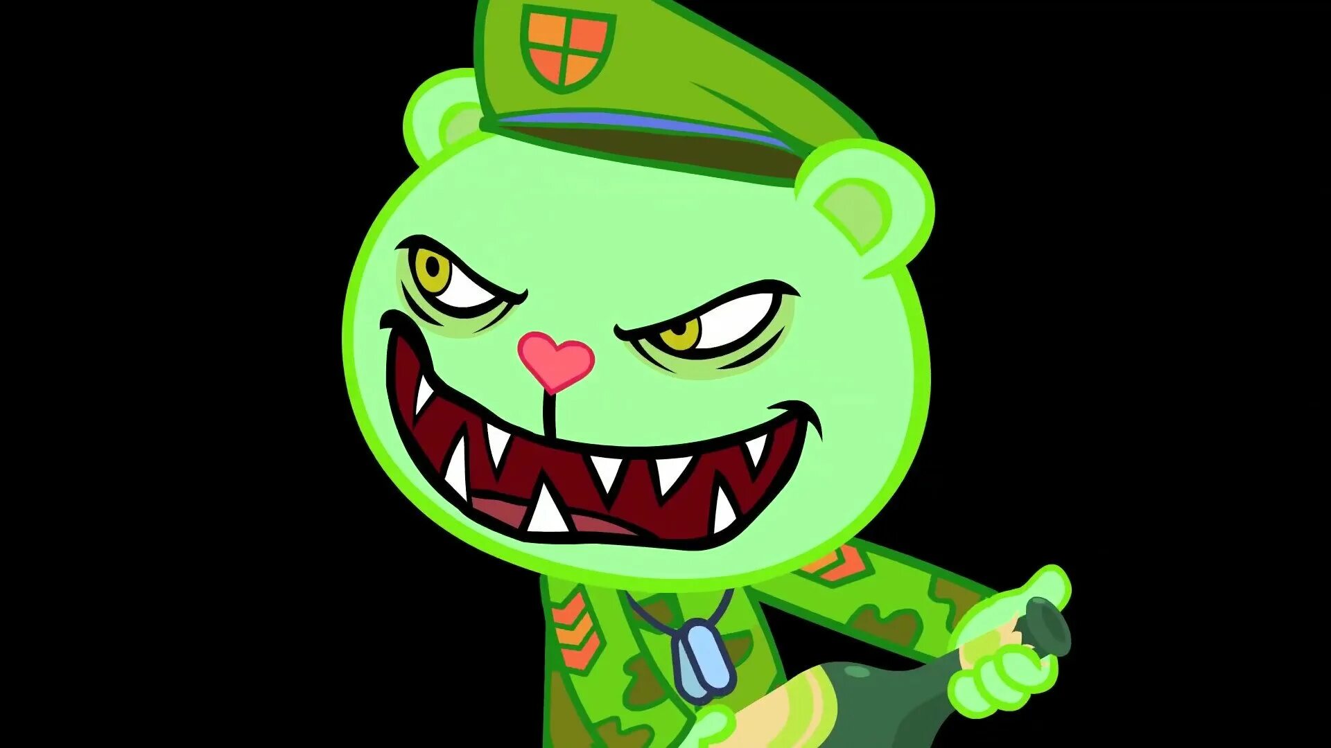 Htf 3.3 gp. Зелёный медведь Флиппи. Зелёный мишка Флиппи. Happy Tree friends Флиппи. Флиппи из Happy Tree злой.