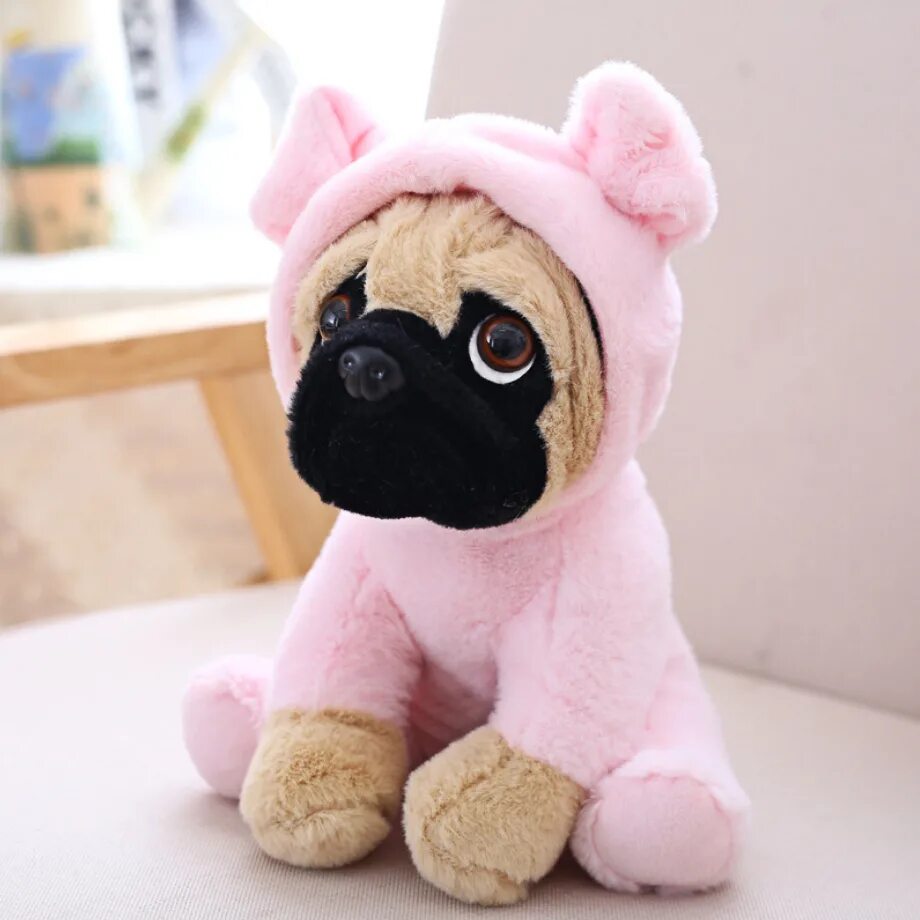 Мягкая игрушка собака Мопс