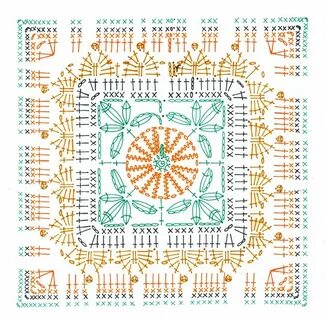 Персидская плитка крючком схема