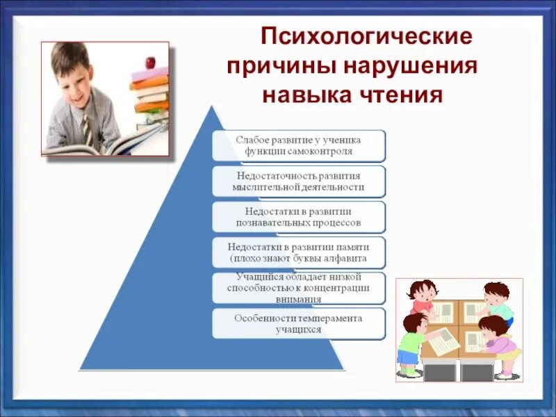 Навык чтения. Трудности в формировании навыка чтения. Психологические основы формирования навыка чтения. Психологические причины.