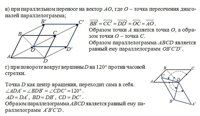 Что является центром симметрии параллелограмма. Симметрия параллелограмма. пересечение диагоналей параллелограмма. симметрия относительно точки параллелограмма. вершины параллелограмма.