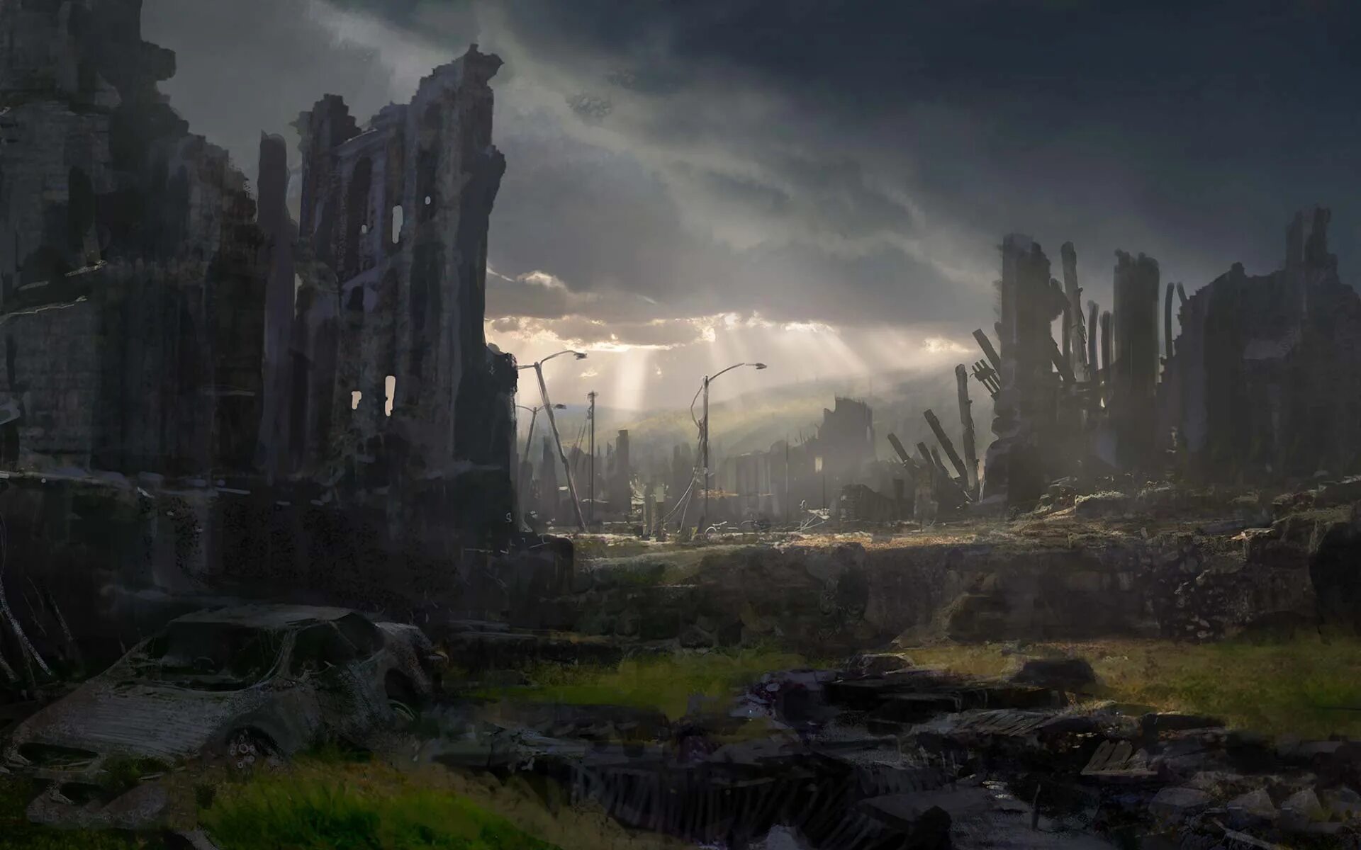 Разрушенные фф. Destiny 2 Concept Art развалины. Destiny 2 развалины концепт арт. Инопланетные руины Destiny. Разрушенный город.