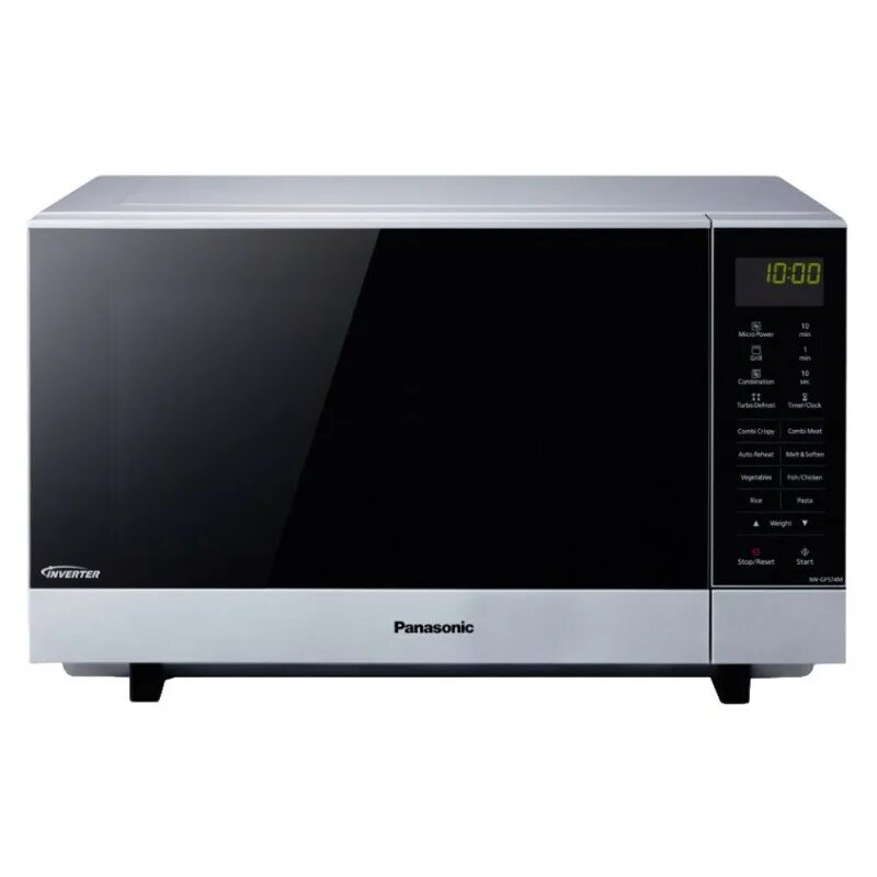 Panasonic nn-gf574mzpe. Инверторная микроволновая печь Panasonic. Микроволновая печь Panasonic nn-gf574mzpe, 1000вт, 27л, серебристый. Микроволновая печь Панасоник с грилем.