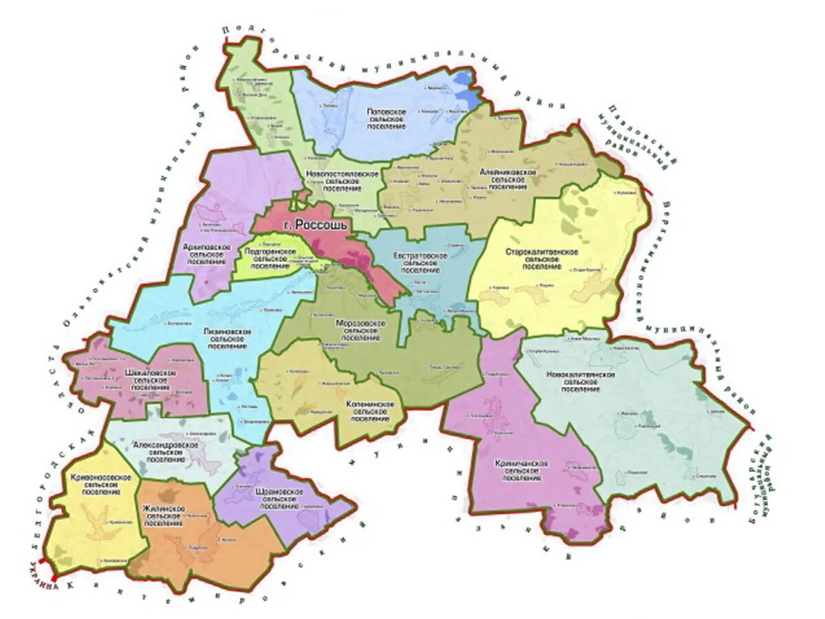 Карта россошанского района. Карта Россошанского района Воронежской области. Россошанский район карта района. Россошанский район карта сельских поселений.