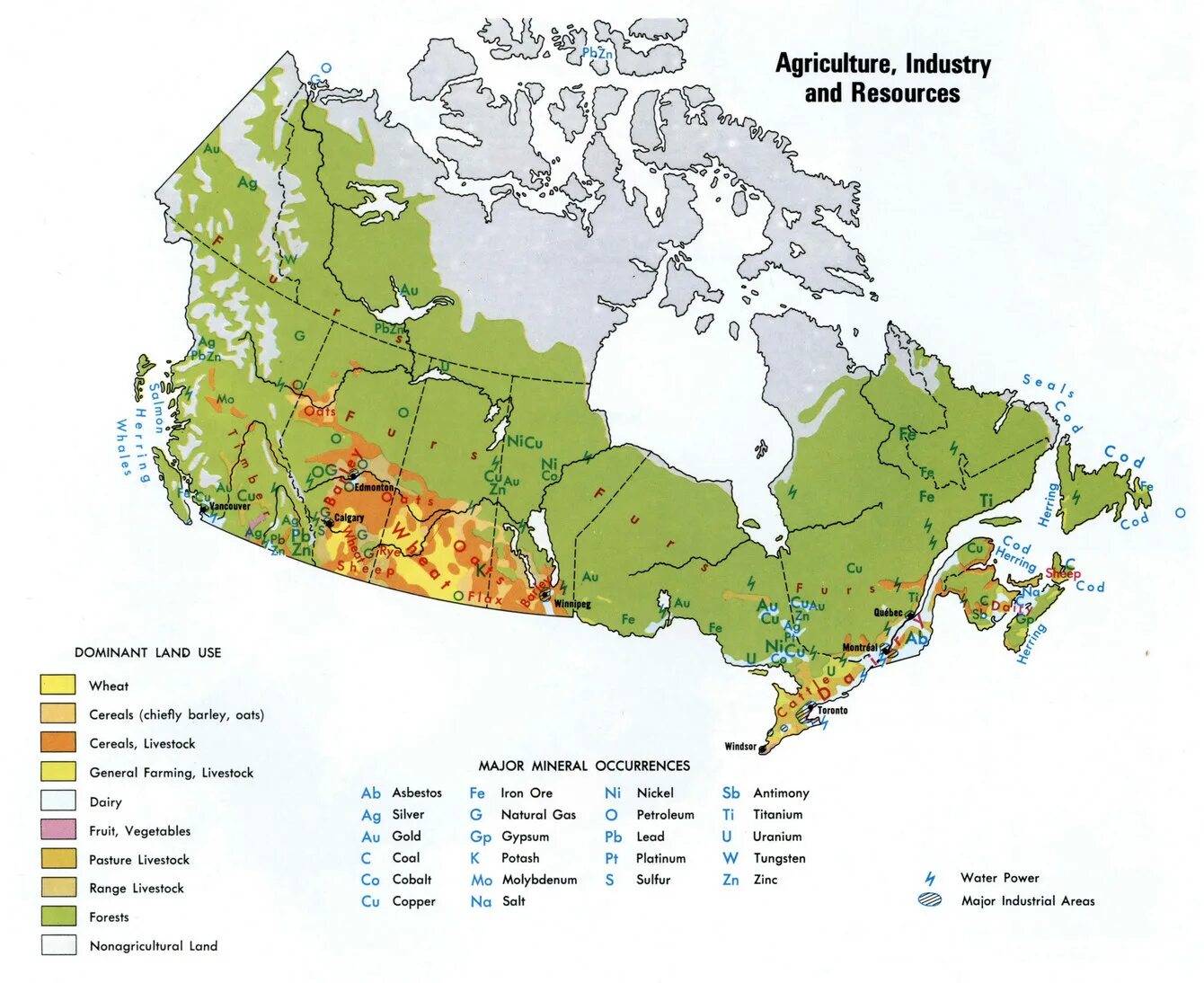 Many natural resources. Canada resource Map. Natural resources Canada. Industry of Canada карта. Природные ресурсы Канады.