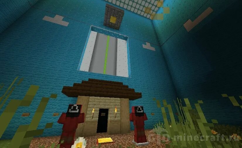 Squid game minecraft map. Squid game майнкрафт. minecraft 1.17. игра в кальмара майнкрафт карта.