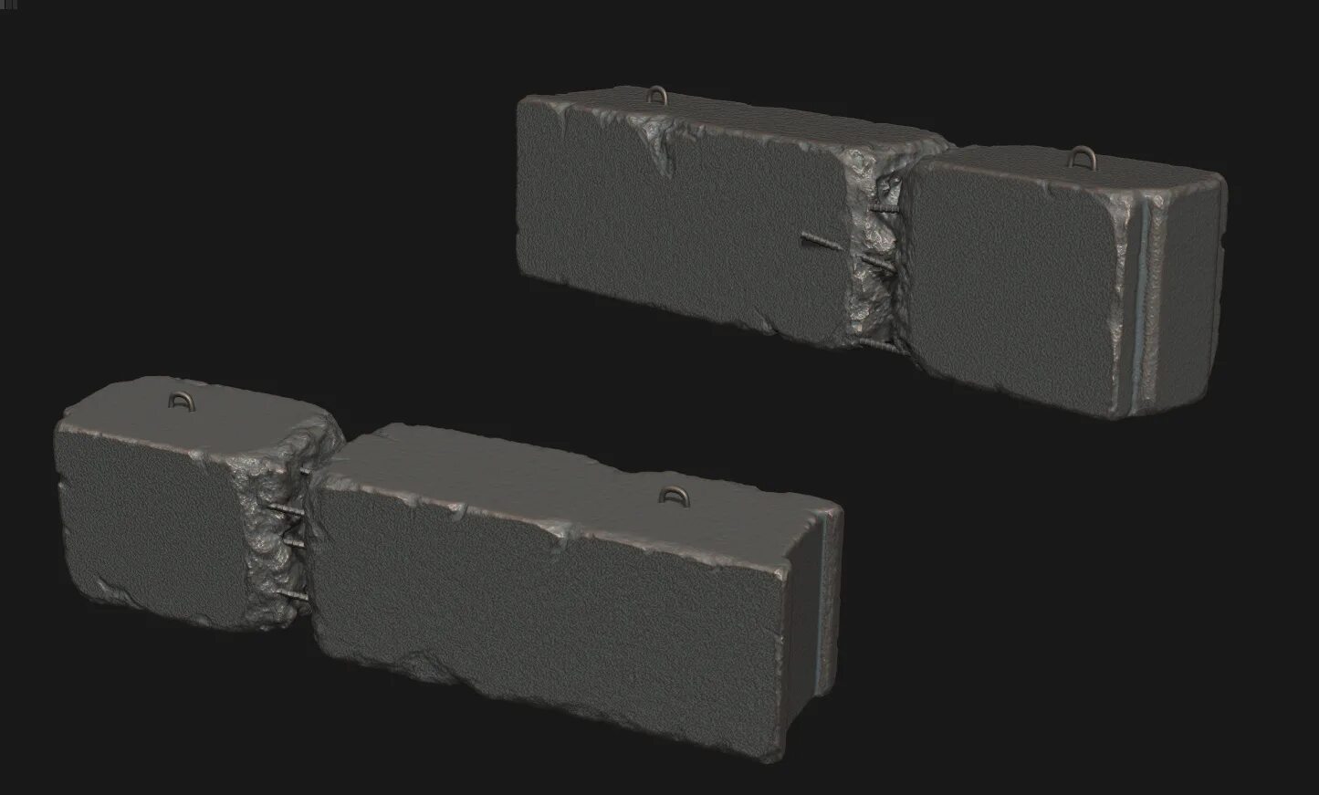 Damaged blocks