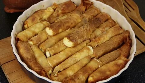 Блины с творогом запеченные в духовке