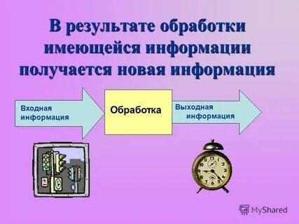 Результаты обработки информации