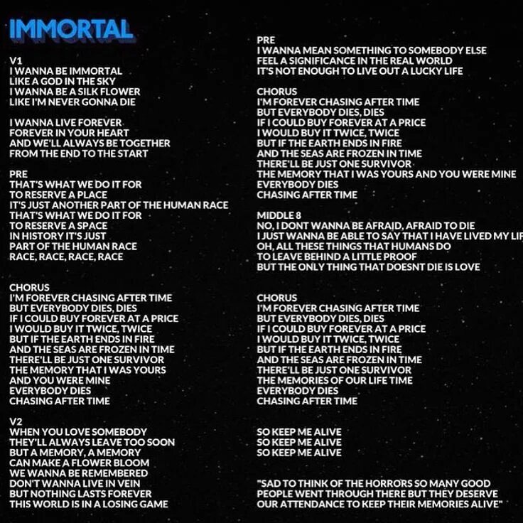 Песня i just can. Immortal текст. Marina and the Diamonds Immortal. Текст песни Immortals. My Live for you always Forever перевод.