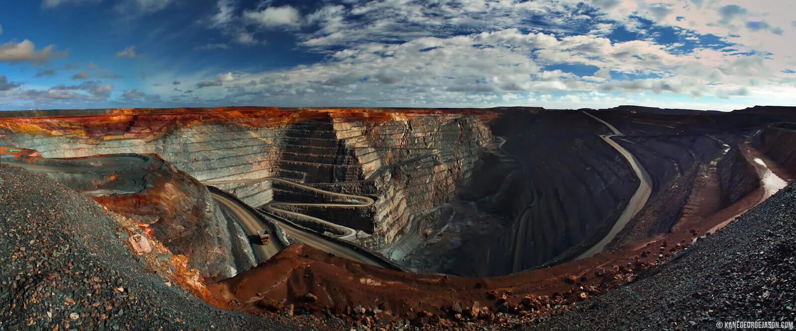 Шахта Тау-тона ЮАР. «Биг пит» («большая яма»), золотой рудник у Калгурли. Рудник Тау тона. Горнодобывающая промышленность Австралии Шахты.