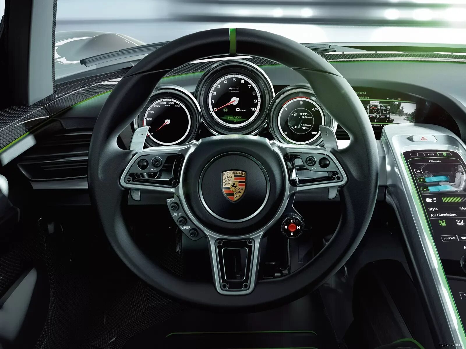 Салон автомобилей руль. Porsche 918 spyder салон. порше 918 спайдер салон. porsche 918 spyder concept. porsche 918 spyder concept 2010.