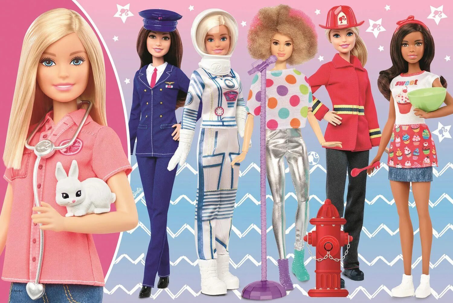Кукла Барби профессии. Пазлы Трефл Барби. Куклы Барби по профессиям. Барби куклы профессии разные. Барби 8 лет
