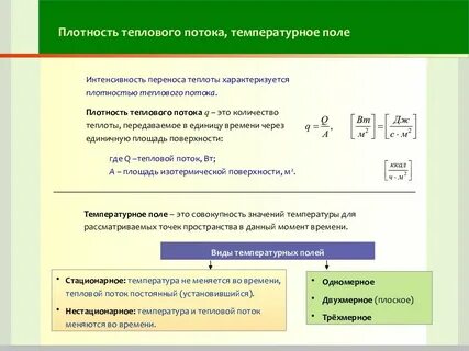 Нормы плотности тепловых потоков