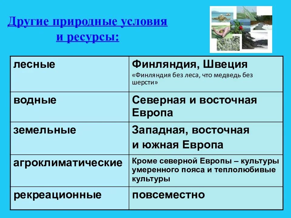 Зарубежная европа ископаемые. Природные ресурсы стран Европы. Природные ресурсы стран Восточной Европы. Ресурсы зарубежной Европы таблица. Биологические ресурсы зарубежной Европы.