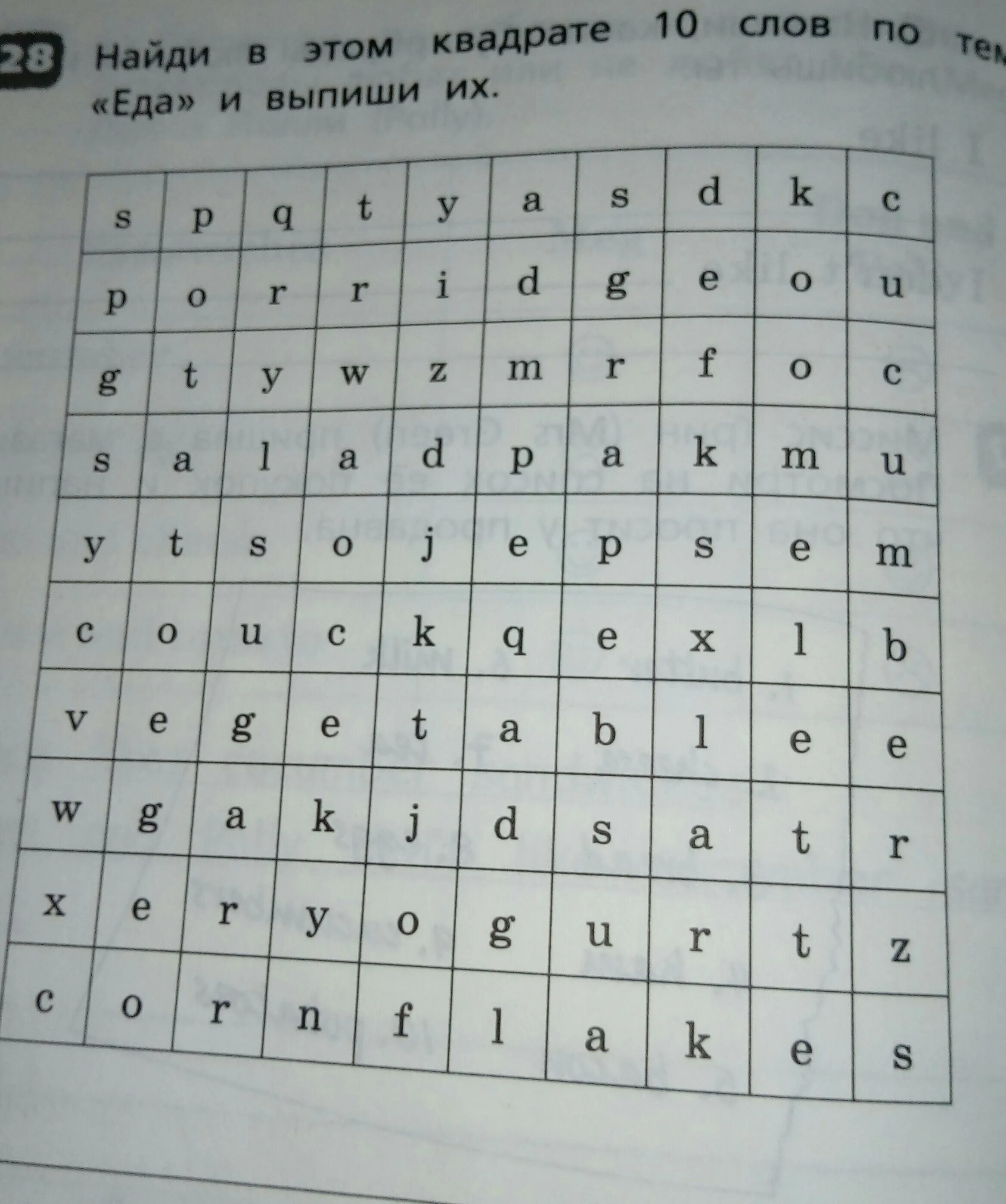 Найди слова еда. Найди в этом квадрате. Найди в квадрате 10 слов по теме еда. Нахождение слов в квадратах. Гацдт 10 слов пл теме еда.