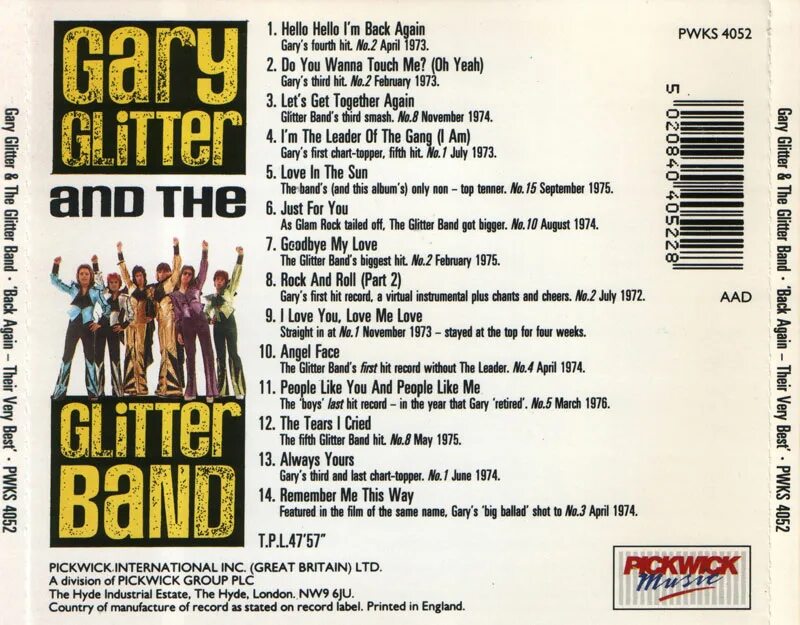 The band is good. Gary glitter the leader 1974. Глиттер бэнд 1974. Gary glitter glitter 1972. Gary glitter CD.