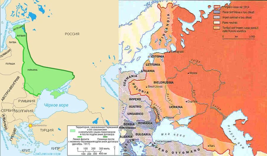 Каких территорий лишится россия. Брестский Мирный договор 1918 карта. Карта 1918 границы Брестский мир. Брестский мир карта территория отошедшая Германии.