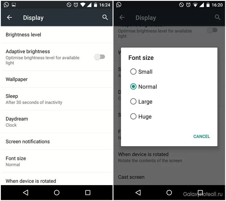 Большой шрифт на андроид. Увеличить шрифт на андроиде. Увеличение шрифта на экране телефона. Строка состояния андроид. Увеличить шрифт на смартфоне.