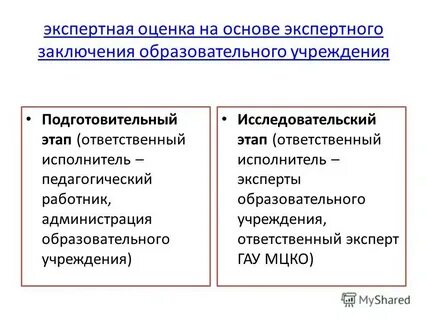 Организация экспертных оценок