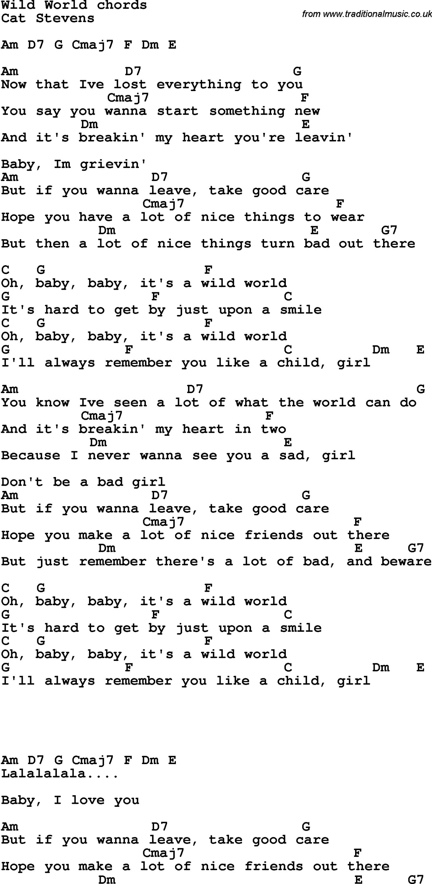 Wild world текст. Wild world текст. Wild world mr big ноты. Wild world аккорды. Wild world аккорды.