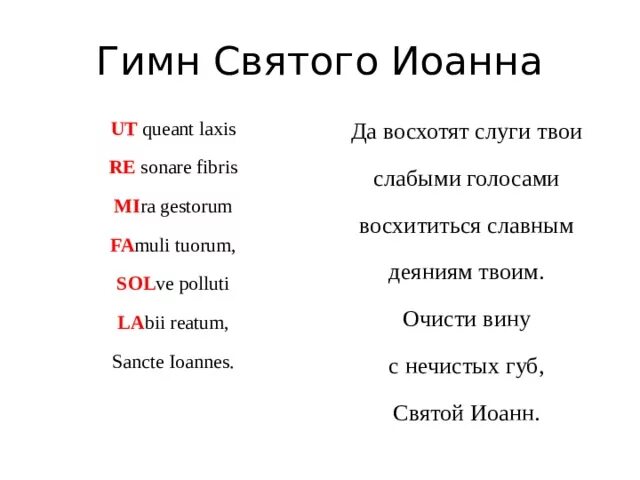 Гимн святому Иоанну. Гимн святому Иоанну текст. Названия нот гимн святому Иоанну. Гимн святому Иоанну Ноты. Слова с re