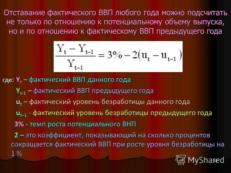 Величина потенциального ввп составляет. Величина потенциального ввп составляет