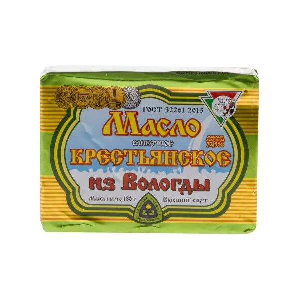 Масло сливочное Крестьянское из Вологды 72.5. Масло Крестьянское "из Вологды" 72,5% 180 г. Масло Крестьянское из Вологды 72.5. Масло сливочное Крестьянское 72.5 180г. Вологодское масло отзывы