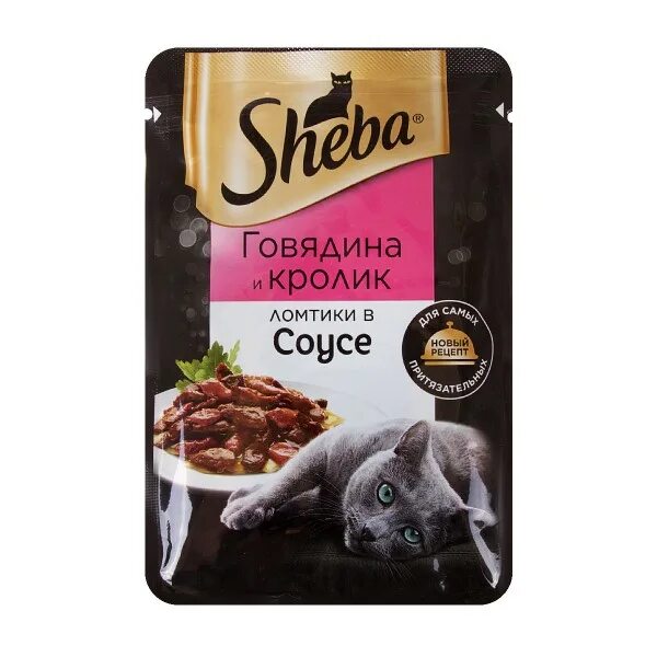 Влажный корм для кошек кролик. Корм для кошек Sheba, говядина-кролик, 75 г. Корм Sheba 75г. Корм для кошек Sheba кусочки в соусе говядина 75г. Корм Шеба Плежер ломтики в соусе говядина/кролик 75г.