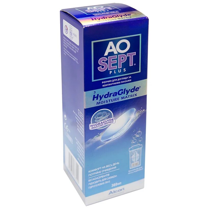 Очистка контактных линз. AOSEPT Plus HYDRAGLYDE 360 мл. Раствор AOSEPT-Plus HYDRAGLYDE 360 мл. Alcon AOSEPT Plus 360. Раствор для линз AOSEPT Plus HYDRAGLYDE 360 мл.