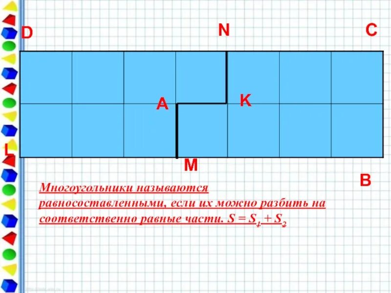 Какие прямоугольники называются равновеликими и какие равносоставленными