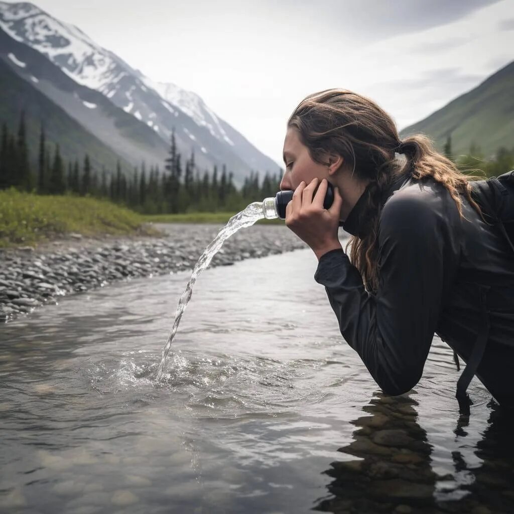 Человек пьет воду из ручья. Пьет из реки. Человек пьет воду из реки. Красивые вид озера и человек пьет воду.