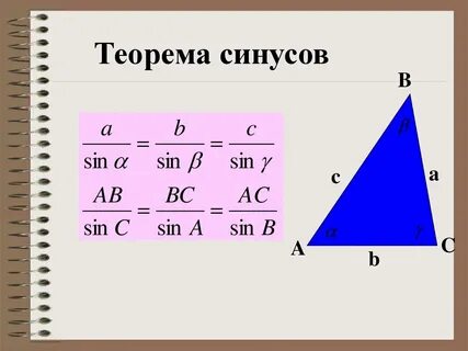 Теорема синусов чертеж