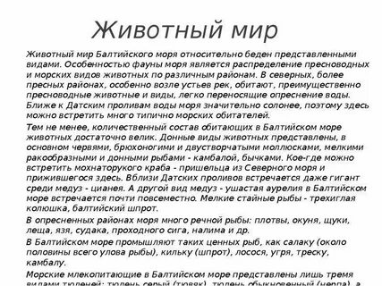 Характеристика балтийского