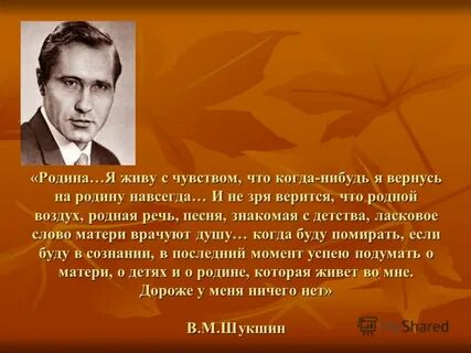 Шукшин любовь к родине