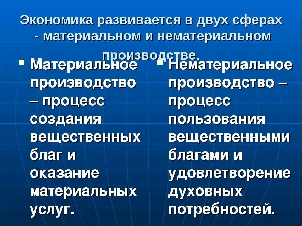 Основу материального производства составляют. Экономика отрасли материального и нематериального производства. Материальная и нематериальная сфера. Нематериальное производство это в экономике. Сферы производства в экономике.