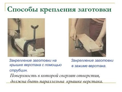 Способы закрепления