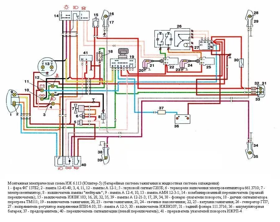 Схема электрооборудования мотоцикла ИЖ Планета. Электрическая схема мотоцикла ИЖ Планета 5. Схема проводки мотоцикла ИЖ Планета 5 12 вольт. Схема проводки зажигания ИЖ Юпитер 5. Проводка иж юпитер 4