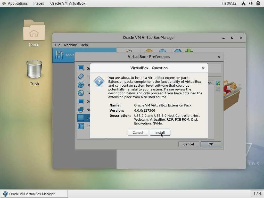 Vbox extension