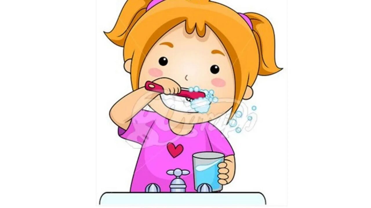 I wash and clean my teeth. Девочка чистит зубы. Brush my Teeth for Kids. Clean Teeth для детей. Чистка зубов рисунок для детей.